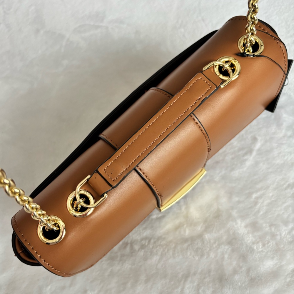 H by HALSTON Lizzy Oak Faux Leather Shoulder Bag--NWT - Picture 5 of 16